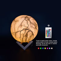 3couleurs / 7Couleurs Lamp fissures design night lamp touch control remote switch creative veilleuse rechargeable