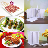 Kebab de barbecue faisant la boîte, Kebab de barbecue Brochettes kebab Couteau trancheuse série brochettes 16pcs kebab Kebab de barbecue faisant la boîte pour fruits, légumes, viande, poisson, etc