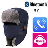 Chapeau coton hiver chaud chapeau de neige bluetooth