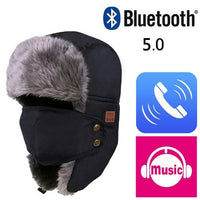 Chapeau coton hiver chaud chapeau de neige bluetooth