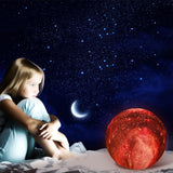 Lampe d'impression de lune étoilée avec support 3D avec 16 couleurs et commandes tactiles