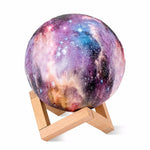 Lampe d'impression de lune étoilée avec support 3D avec 16 couleurs et commandes tactiles