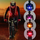 Gilet de sécurité réfléchissant d'éclairage à LED pour la course à pied, marche, cyclisme, snowboard, Jogging, randonnée