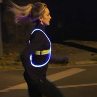 Gilet de sécurité réfléchissant d'éclairage à LED pour la course à pied, marche, cyclisme, snowboard, Jogging, randonnée