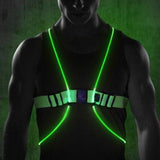 Gilet de sécurité réfléchissant d'éclairage à LED pour la course à pied, marche, cyclisme, snowboard, Jogging, randonnée